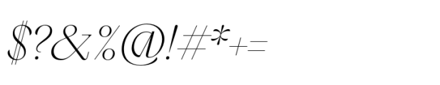 Sagittaire Text Extralight Italic Font OTHER CHARS