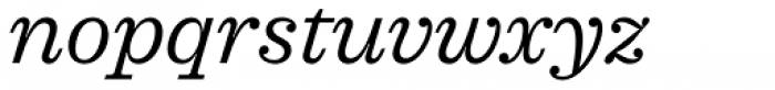 Sagona Book Italic Font LOWERCASE