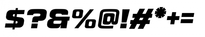 Sagu Exora Oblique Font OTHER CHARS