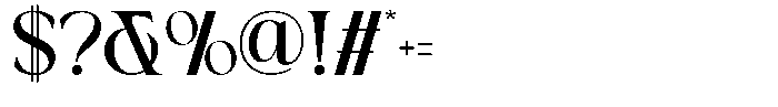 Sahron Regular Font OTHER CHARS
