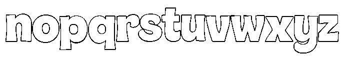 Saigon City Outline Font LOWERCASE