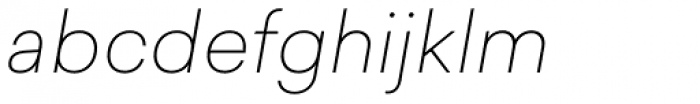 Sailec Thin Italic Font LOWERCASE