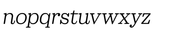 Sailer Light Italic Font LOWERCASE