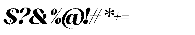 Sakem Black Italic Font OTHER CHARS