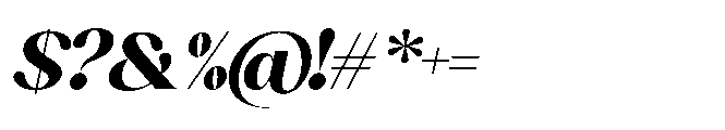 Sakem Heavy Italic Font OTHER CHARS