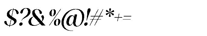 Sakem Italic Font OTHER CHARS