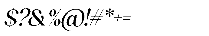 Sakem Light Italic Font OTHER CHARS