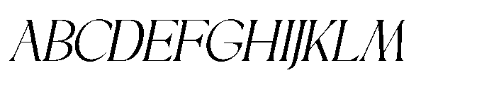 Sakem Thin Italic Font UPPERCASE
