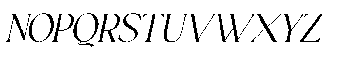 Sakem Thin Italic Font UPPERCASE