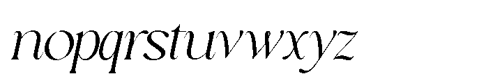 Sakem Thin Italic Font LOWERCASE