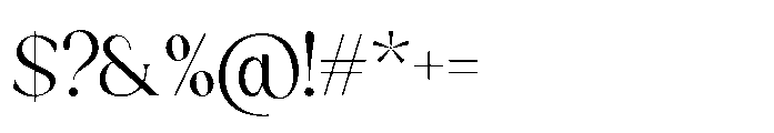 Sakem Thin Font OTHER CHARS