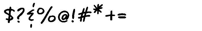 Sakiro Printed Font OTHER CHARS