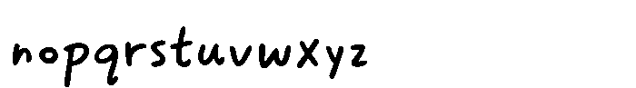 Sakiro Printed Font LOWERCASE