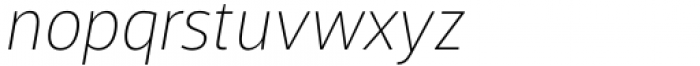 Salda xS Thin Italic Font LOWERCASE