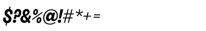 Salford Sans Bold Slanted Font OTHER CHARS