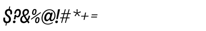 Salford Sans Medium Slanted Font OTHER CHARS