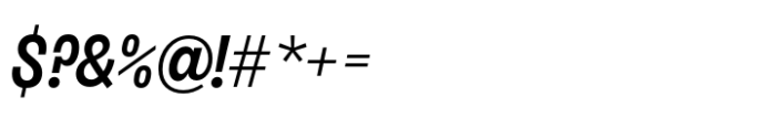 Salford Sans Semi Bold Slanted Font OTHER CHARS