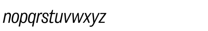 Salford Sans Slanted Font LOWERCASE