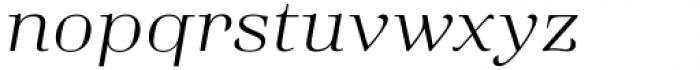 Salient Extra Light Italic Font LOWERCASE