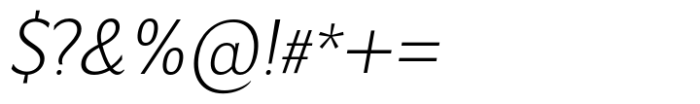 Salierno Extra Light Extended Italic Font OTHER CHARS