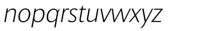 Salierno Extra Light Extended Italic Font LOWERCASE
