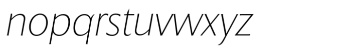 Salierno Thin Extended Italic Font LOWERCASE