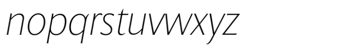 Salierno Thin Italic Font LOWERCASE
