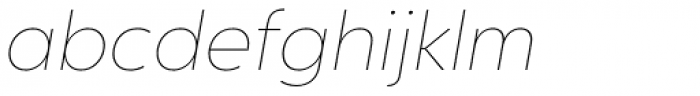 Salin Thin Italic Font LOWERCASE