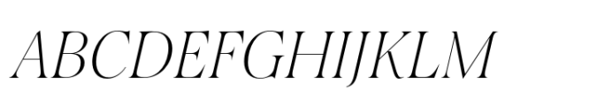 Salina Extra Light Italic Font UPPERCASE