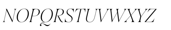 Salina Extra Light Italic Font UPPERCASE
