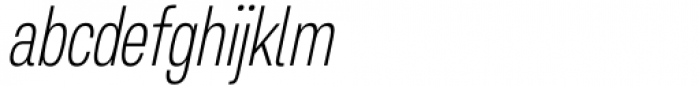 Salma Pro Extra Light Narrow Italic Font LOWERCASE
