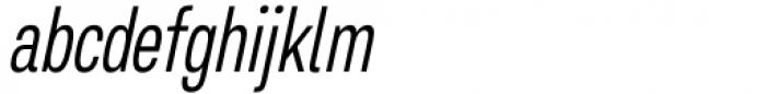 Salma Pro Light Narrow Italic Font LOWERCASE
