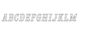 Saloon Girl Fill Lines Italic Font UPPERCASE