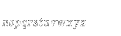 Saloon Girl Fill Lines Italic Font LOWERCASE