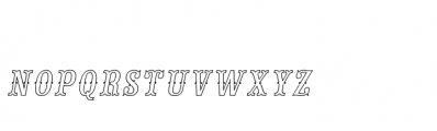Saloon Girl SC Fill Lines Italic Font LOWERCASE