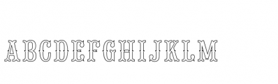 Saloon Girl SC Fill Lines Font UPPERCASE