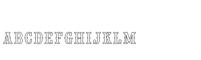 Saloon Girl SC Fill Lines Font LOWERCASE