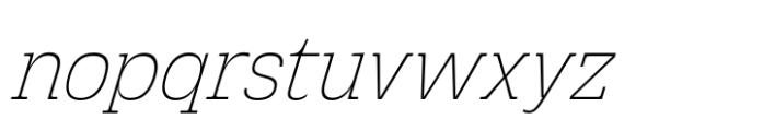 Salou Extra Light Italic Font LOWERCASE