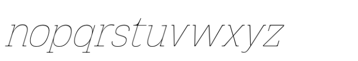 Salou Thin Italic Font LOWERCASE