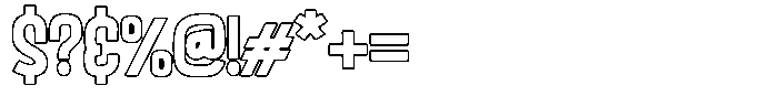 Saltero Outline Font OTHER CHARS