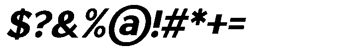 Saluna Italic Black Font OTHER CHARS