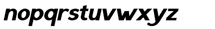 Saluna Italic Black Font LOWERCASE