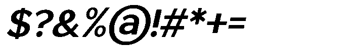 Saluna Italic Bold Font OTHER CHARS