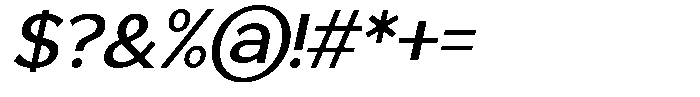 Saluna Italic Medium Font OTHER CHARS