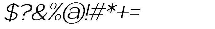 Saluna Italic Thin Font OTHER CHARS