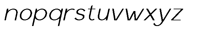 Saluna Italic Thin Font LOWERCASE