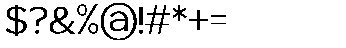 Saluna Light Font OTHER CHARS