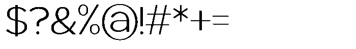 Saluna Thin Font OTHER CHARS