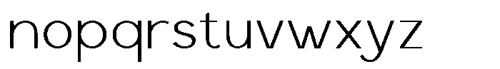 Saluna Thin Font LOWERCASE