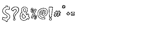 Samill Gufron Outline Regular Font OTHER CHARS